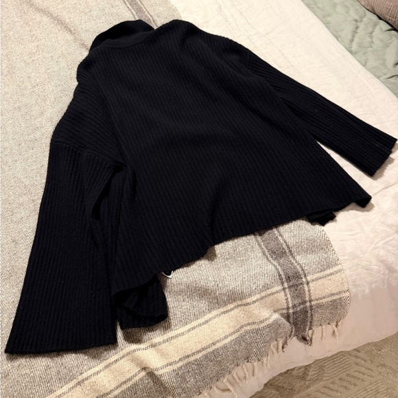 Reformation Black Ribbed Button-Up Sweater - Picture 5 of 5